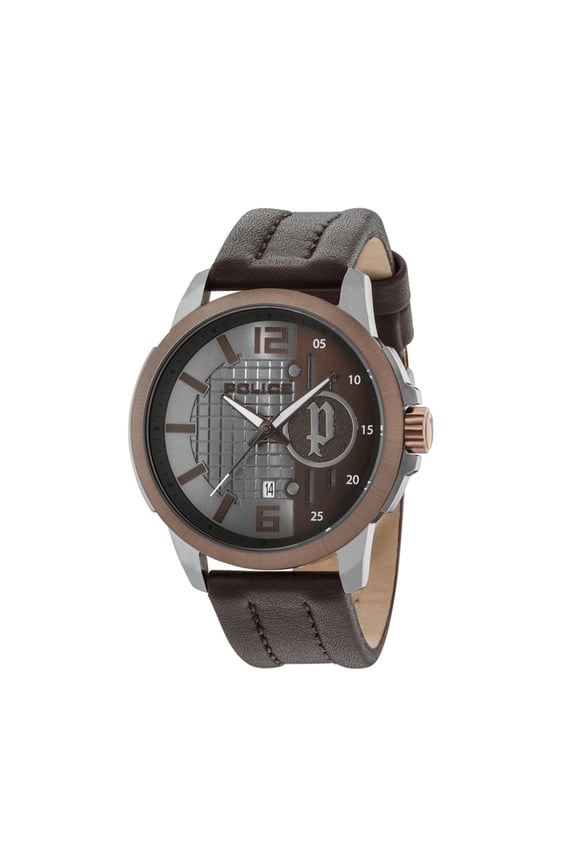 WATCH POLICE STAINLESS STEEL GRAY BROWN MEN R1451291003