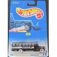 Police Bus, Hot Wheels 72black,bars on Windows, 5 Dot Wheels on Blue