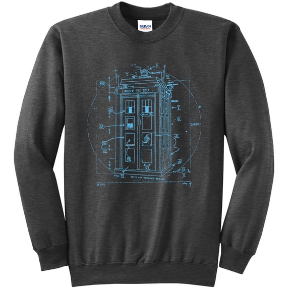 Call Box Sweatshirt - Da Vinci Vitruvian Style Crewneck