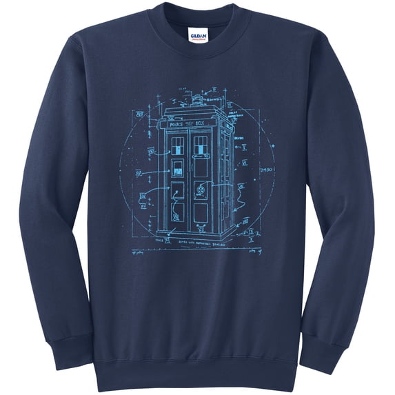 Call Box Sweatshirt - Da Vinci Vitruvian Style Crewneck