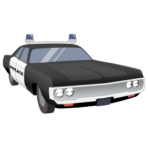 Police Car Artwork Design for Kid's Room Vinyl Wall Decal - Emergency 911 Vehicle Art Wall Decoration - 20" x 12"