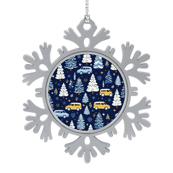 Police Car Christmas Pattern Pewter Tree Ornament Police Gifts Decorative Hanging Ornaments Holiday Ornament for Home Christmas Tree Decor Best Gifts for Christmas