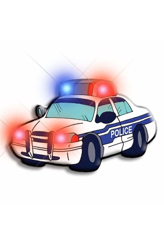 Police Car Flashing Body Light Lapel Pins