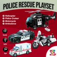 thumbnail image 1 of Police Car PlaySet – Push-and-Go Police Vehicle with Lights, Sirens & Sounds –  BPA-Free Rescue Car for Kids Ages 3–7 – Educational Imaginative Gift for Boys & Girls, 1 of 6