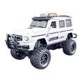 thumbnail image 1 of Police Car Toy with Simulation Sound and Light Off-Road Vehicle Model with Openable Doors Hood Spring Suspension for Boys Kids(White), 1 of 7