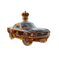 thumbnail image 1 of Police Car Whiskey Decanter with Funnel - Novelty Mustang Themed Lead-Free Glass Bottle for Bourbon, Crown Royal & Wine, Unique Gifts for Men & Car Enthusiasts, 1 of 6