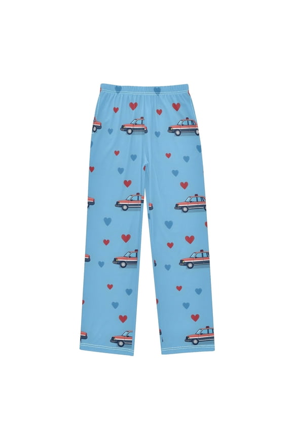 Police Cars Pattern Pajama Pants Soft Lightweight Lounge Pants Bottoms Sleep Pants Warm Comfy
