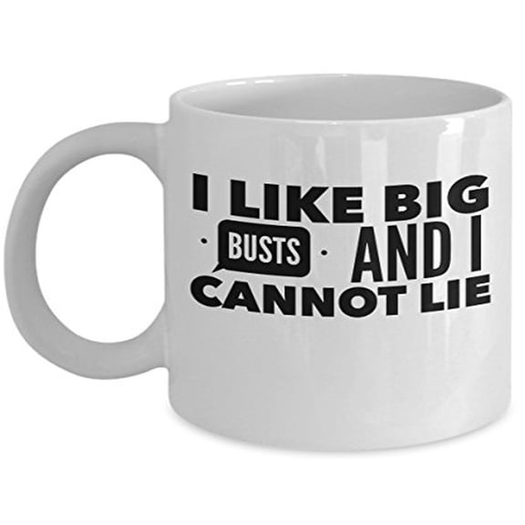Police 11 oz Coffee Mug - I Like Big Busts And I Cannot Lie White Ceramic Gift