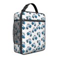 thumbnail image 1 of Police and Checkered White Pattern Insulated Lunch Bag for Men Women,Waterproof Lunch Box for Work,Picnic or Travel,Thermal Insulation,10.63x9.06x3.54 Inches, 1 of 5