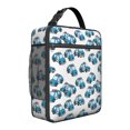 thumbnail image 1 of Police and Checkered White Pattern Insulated Lunch Bag for Men Women,Waterproof Lunch Box for Work,Picnic or Travel,Thermal Insulation,10.63x9.06x3.54 Inches, 1 of 5