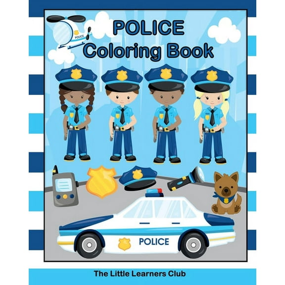 Police Coloring Book: 30 Coloring Pages for Children, (Paperback)