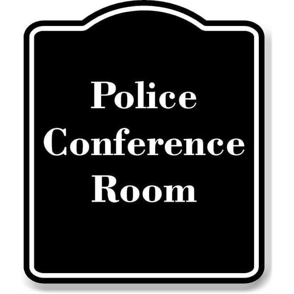 Police Conference Room BLACK Aluminum Composite Sign 8.5''x10''