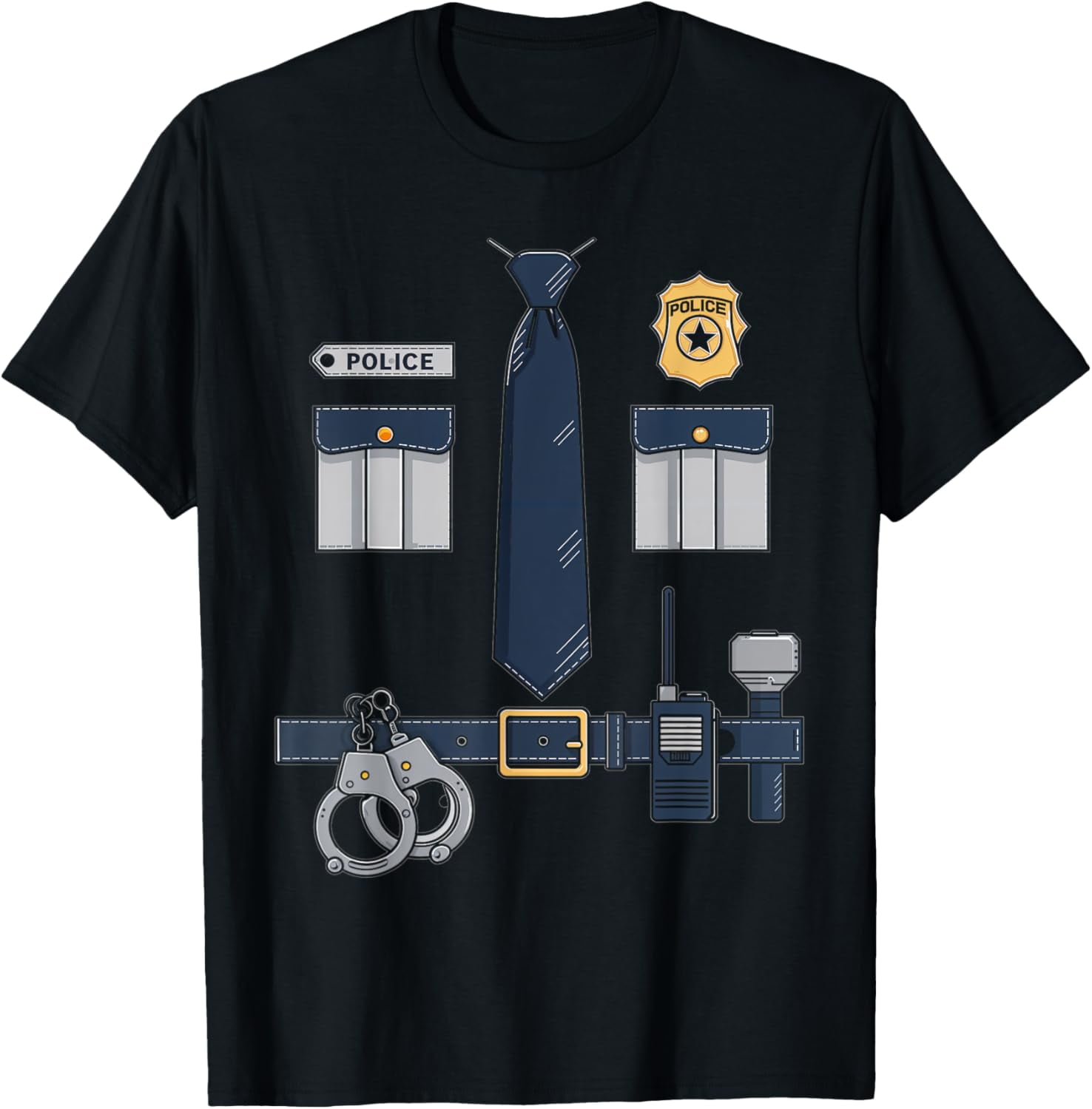 Police Costume Police Officer Halloween Police Uniform TShirt