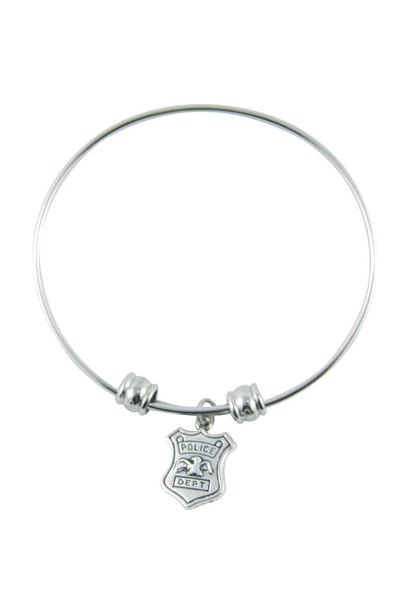 Police Dept Officer Detective Constable Badge Bangle Jewelry