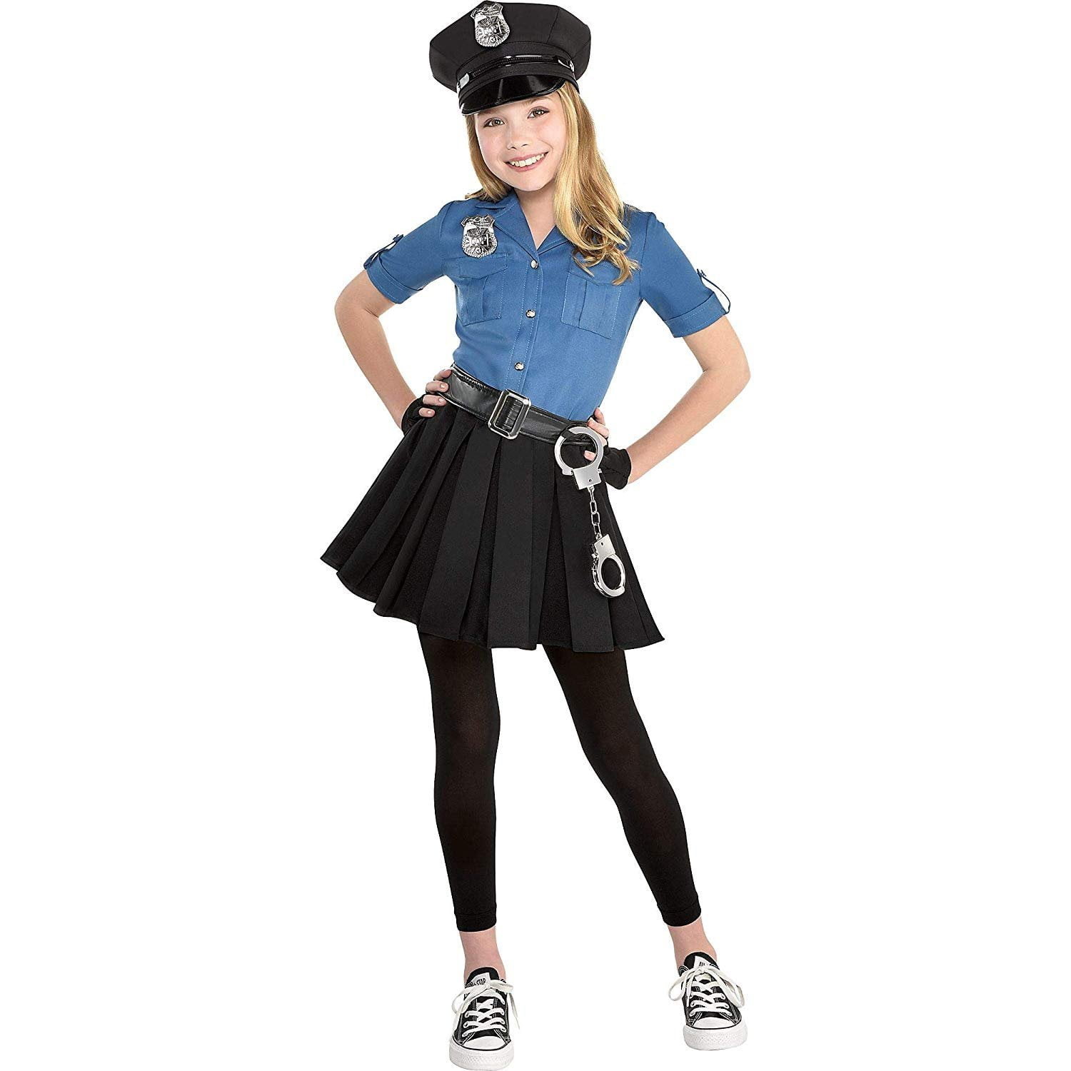 Police Dress Halloween Costume for Girls, Small, with Included ...