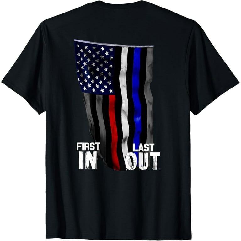 Police Fire Ems First Responder American Flag T-Shirt Police Fire Ems First Responder American Flag T-Shirt