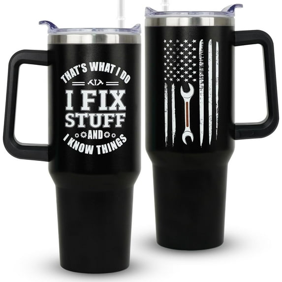 Police Gifts For Men Dad,Police Academy Graduation Gifts American Flag Blue Line,Gift For Policeman First Responders,Policeman Captain Appreciation Gifts-40oz Tumbler With Handle Coffee Travel Mugs