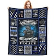 thumbnail image 1 of Police Gifts - Police Retirement Birthday Gift Ideas for Men- Thin Blue Line Gifts - Police Academy Graduation Gifts - Gifts for Cop - Police Officer Stuff 50X60, 1 of 6