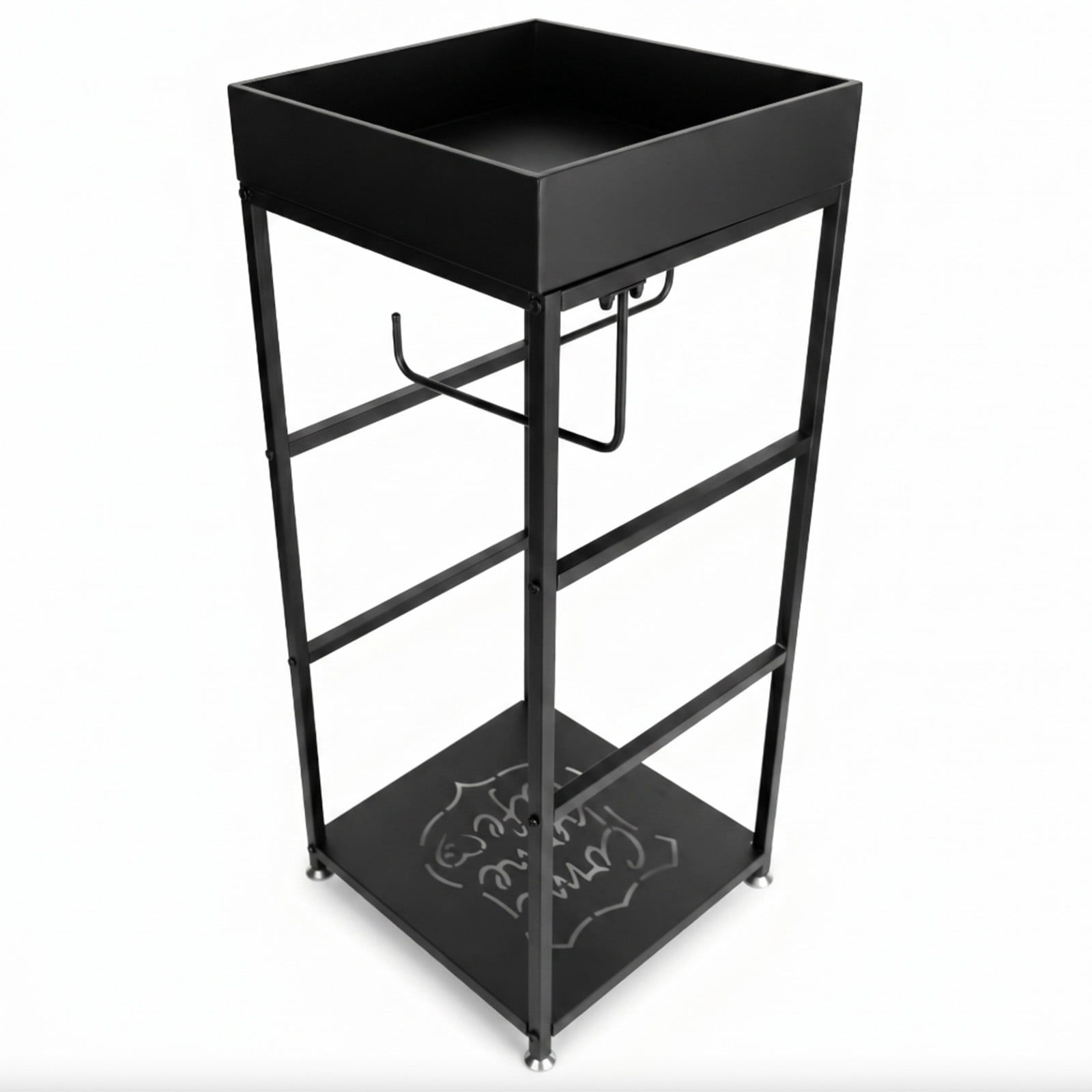 Police Hanger, Police Gear Rack with 3 Hook, 120 Lbs Capacity, 4" Deepened Top Cover, Thin Black Line Flag, Safety Police Office Storage