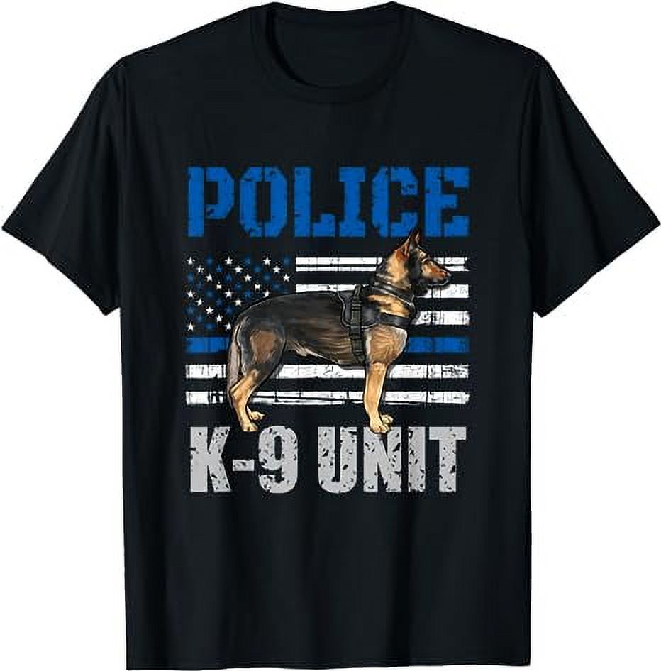 Police K9 Shirt Thin Blue Line American Flag K9 Dog Handler TShirt