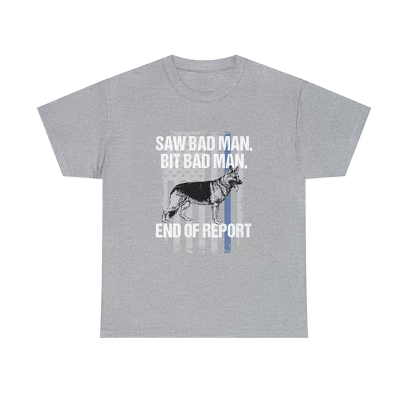 Police K9 Unit Dog Bit Bad Man Thin Blue Line T-Shirt