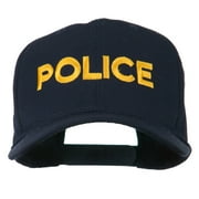 Police Letter Embroidered High Profile Cap - Navy OSFM