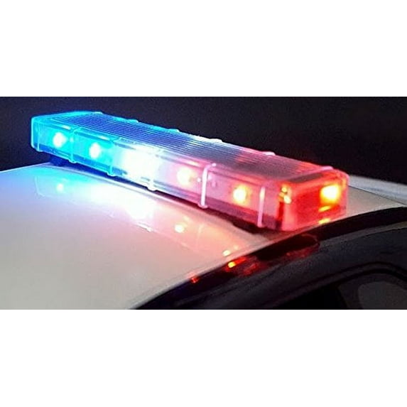 Police Lightbar with Working LED Lights 1/18 by ACME A1800146