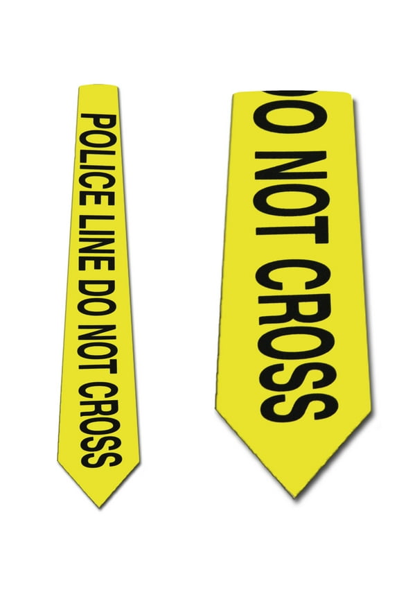 Police Line Do Not Cross Necktie Mens Tie