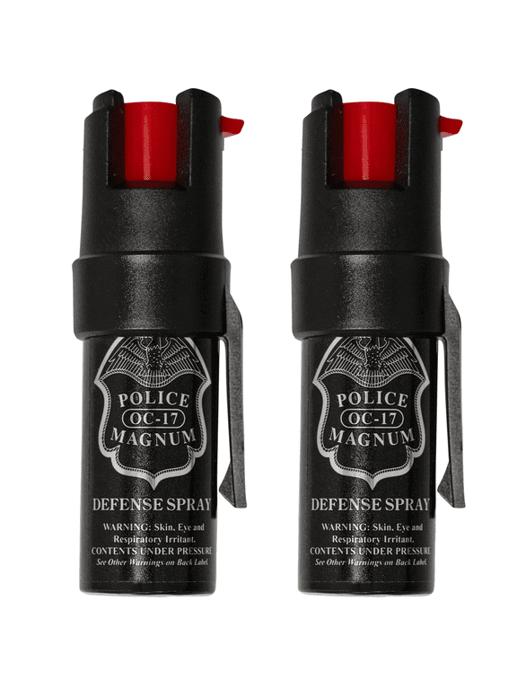 Compact Pepper Spray Self Defense Combo Safety Set, Red Pocket Clips 2ct. 1/2oz