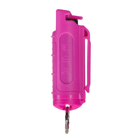 Police Magnum Keychain Pepper Spray Belt Clip Holder Self defense, Hot Pink Hard Shell 1ct. 1/2oz