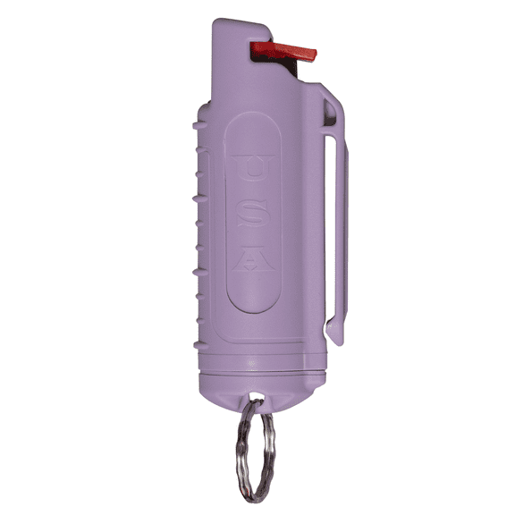 Police Magnum Keychain Pepper Spray Belt Clip Holder Self defense, Lilac Hard Shell 1ct. 1/2oz