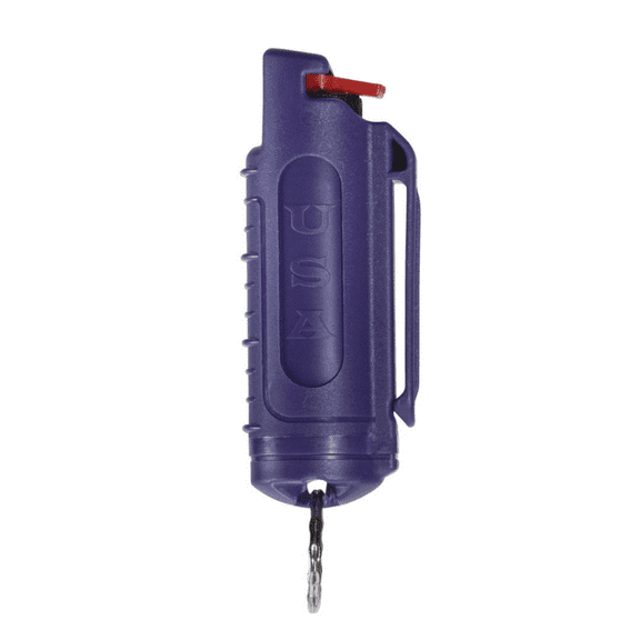 Police Magnum Keychain Pepper Spray Belt Clip Holder Self defense, Purple Hard Shell 1ct. 1/2oz