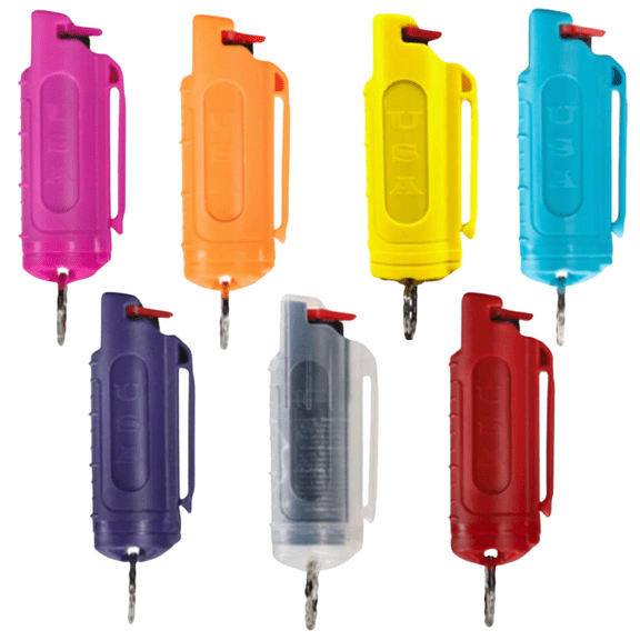 Police Magnum Keychain Pepper Spray Bulk Family Pack Self defense, Rainbow 7ct. 1/2oz