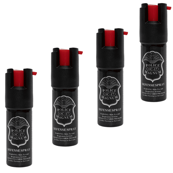 Police Magnum Mini Pepper Spray Self defense Protection tool, Red Twist Lock 4ct. 1/2oz