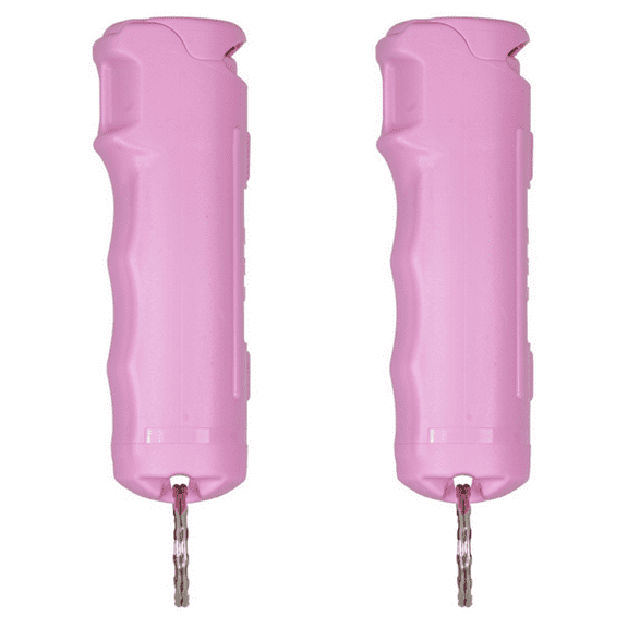 Police Magnum Pepper Spray Keychain Self defense Protection, Pink Flip Top Safety 2ct. 1/2oz