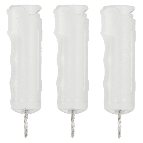 Police Magnum Pepper Spray Keychain Self defense Protection, White Flip Top Safety 3ct. 1/2oz