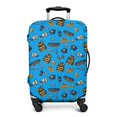 Police Cover Police and Megaphone Blue Pattern Luggage Cover,Stretch Suitcase Dust ...