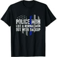 thumbnail image 1 of Police Mom Blue Line Flag T-Shirt, 1 of 5