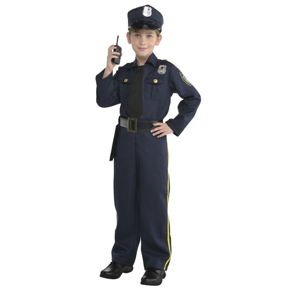 Police Officer Costume Boys Toddler 3-4