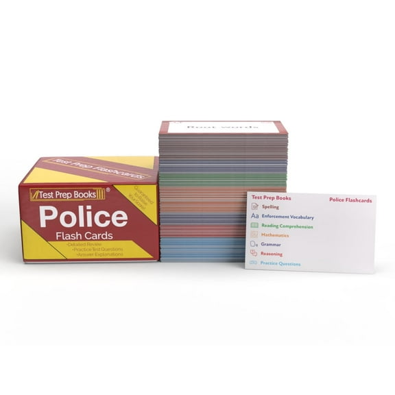 Police Officer Exam Study Cards 2024-2025: Police Officer Test Prep with Practice Test Questions [Full Color Cards]