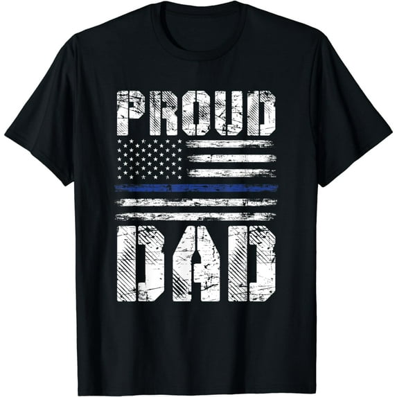 Police Officer Fathers Day Gift US Pride Police T-Shirt