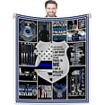 thumbnail image 1 of Police Officer Gifts Blanket 50"x60", Police Gifts for Men/Women - Best Birthday Gift Ideas for Police Officer, Funny Gifts for Policeman Appreciation, Academy Graduation Gifts Throw Blankets, 1 of 6