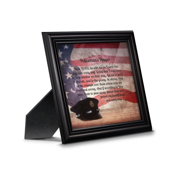 Police Officer Gifts, Law Enforcement Gifts, Police Gifts for Men, Gifts for Cops, First Responders, Sheriff, Deputy or State Police, Picture Framed Wall Art for the Home or Police Station, 8662B