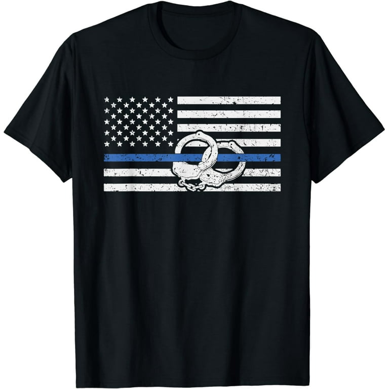 Thin Blue Line T Shirt Police Wife Vintage American Flag Thin Blue Line T Shirt Police Wife Vintage American Flag