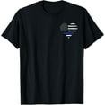 thumbnail image 1 of Police Officer Heart Flag American Thin Blue Line Deputy T-Shirt, 1 of 4