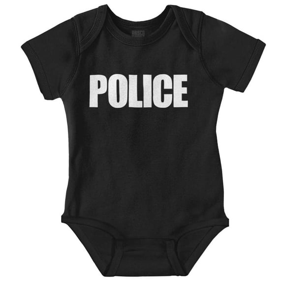 Police Officer Law Enforcement Cop Romper Boys or Girls Infant Baby Brisco Brands NB