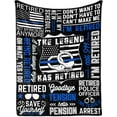 thumbnail image 1 of Police Officer Retirement Gifts, Funny Throw Blanket for Retired Police Officers Men, Law Enforcement, Correctional Officer, Cops 65" x 50", 1 of 6