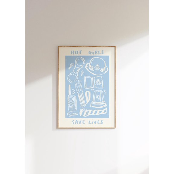 Police Officer Save Lives Wall Art Home Decor