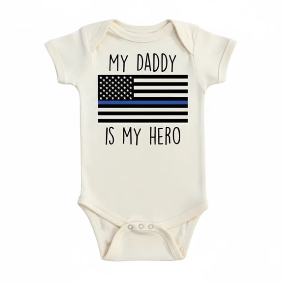 Police Officer Thin Blue Newborn Gift Baby Bodysuit