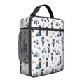 thumbnail image 1 of Police and Officer White Pattern Insulated Lunch Bag for Men Women,Waterproof Lunch Box for Work,Picnic or Travel,Thermal Insulation,10.63x9.06x3.54 Inches, 1 of 5